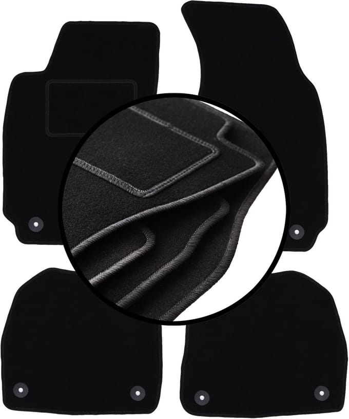 Complete set veloursmatten voor: Skoda Superb I sedan (2001-2008)