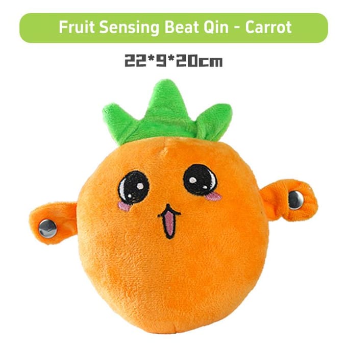 Poupée en peluche créative interactive à induction musicale, rythme, modèle de carotte, ornements, cultiver la capacité de perception musicale, cadeau orange