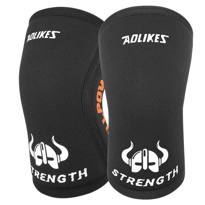Manchons de coude Aolikes 7 mm 1 Paire Support Haute Performance pour l'Haltérophilie Powerlifting Entraînement L