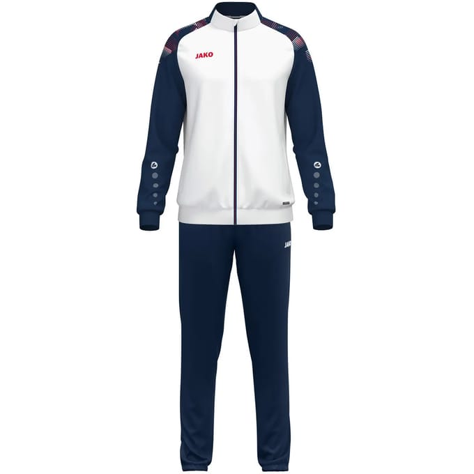 Jako Sonic Polyesterpak Heren - Wit / Marine / Rood | Maat: 3XL