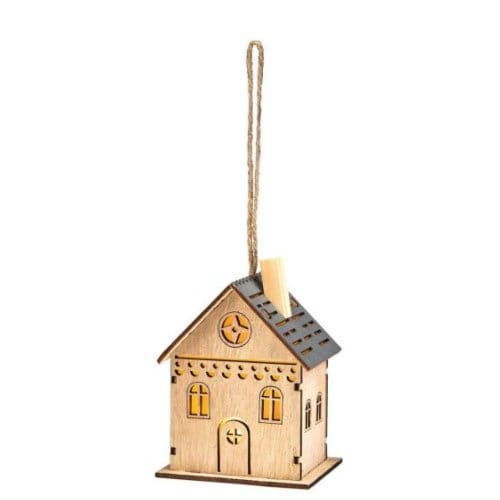 Kerst hanger led huisje assorti
