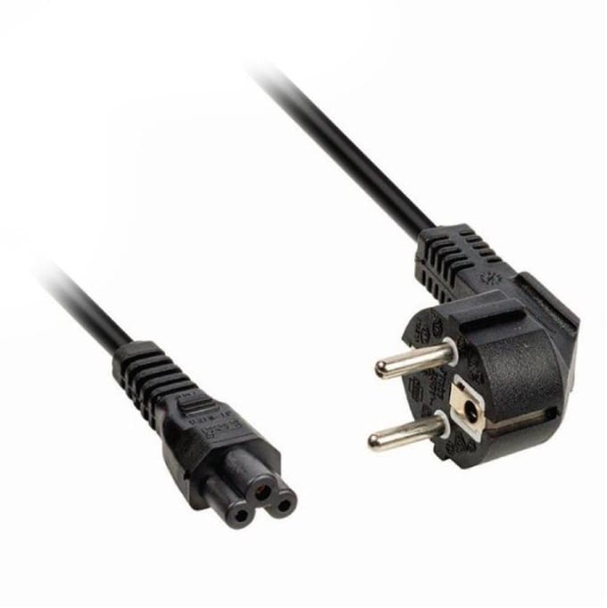 ACT Netsnoer CEE 7/7 male (haaks) - C5 zwart 1 m AK5162
