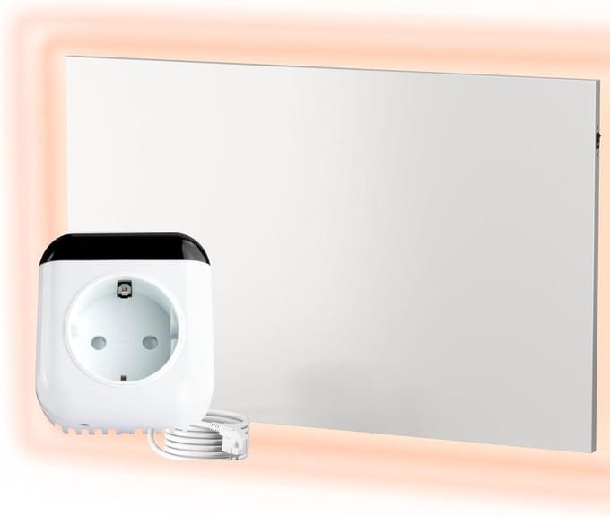 Infrarood Wandpaneel - Wandverwarming - Ruimte Verwarmen - App Bedienbaar - 50x60 cm - Wit