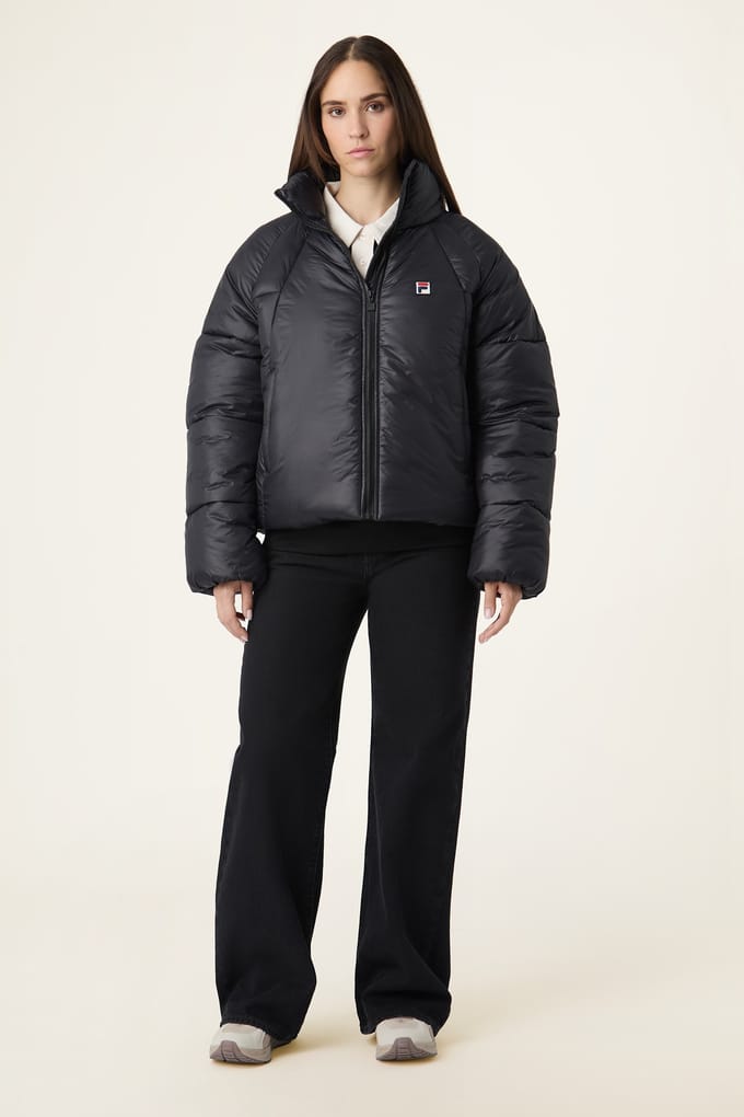 FILA Monterosa Loose Puffer Jacket Black Maat: S | Winterjassen Outlet | Dames | Zwart