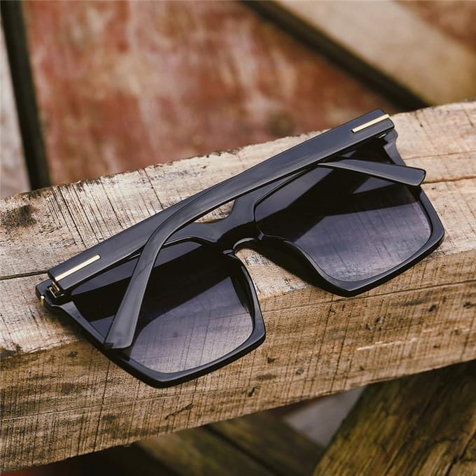 Mode Oversized Vierkante Zonnebril Dames Merk Design UV-bescherming Grote Verloop Vrouwen Bril Lentes De Sol Mujer As picture