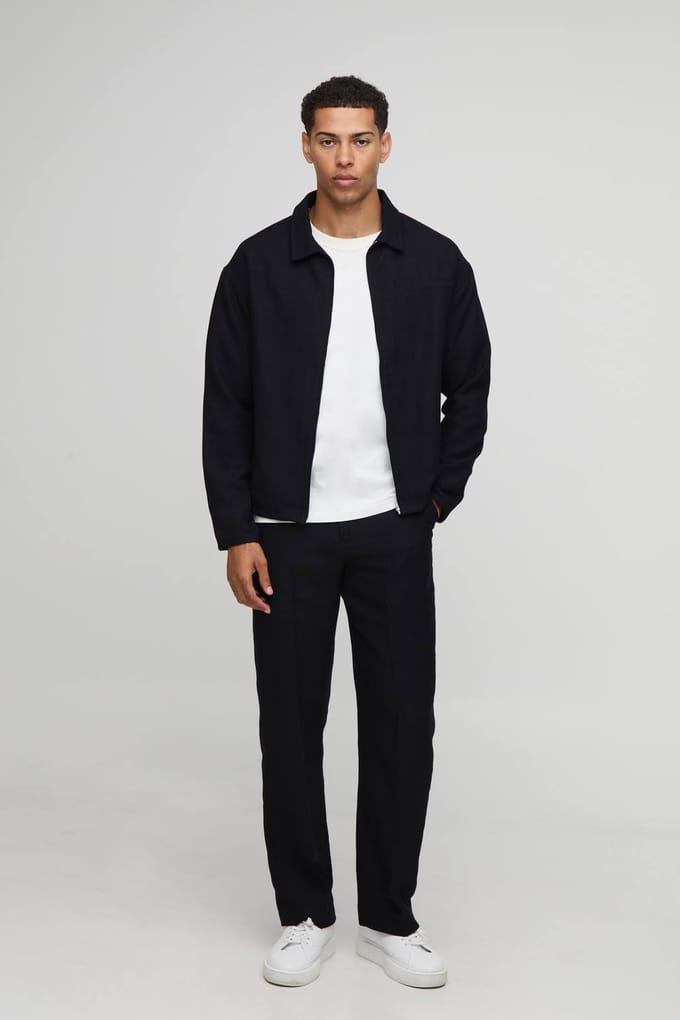 Oversized Welt Pocket Overshirt | Black | Size XS