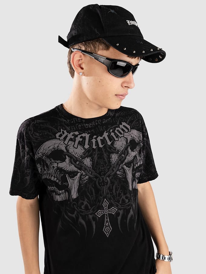 Affliction Decimation T-Shirt zwart