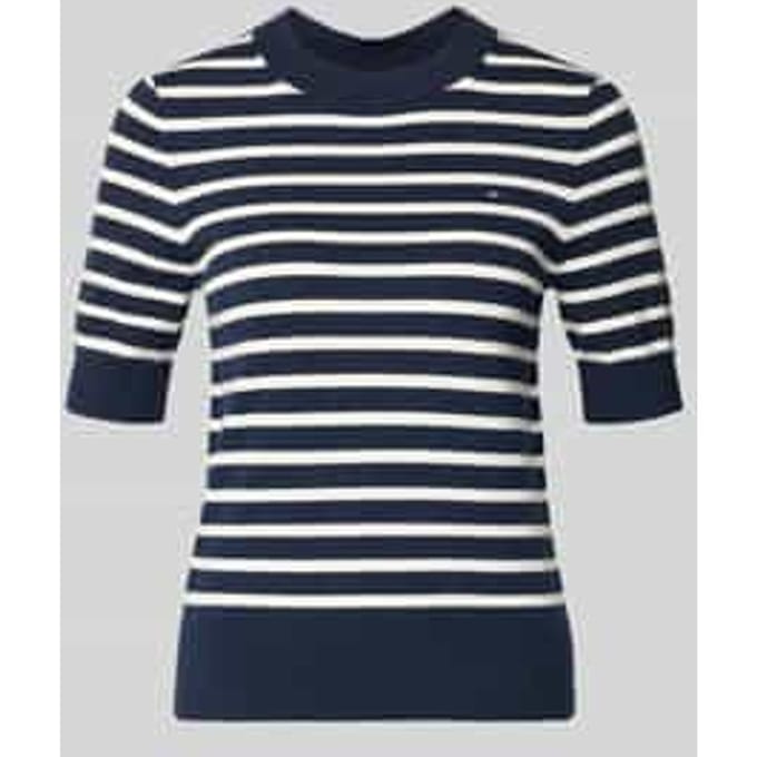 regular fit gebreide pullover van katoenmix