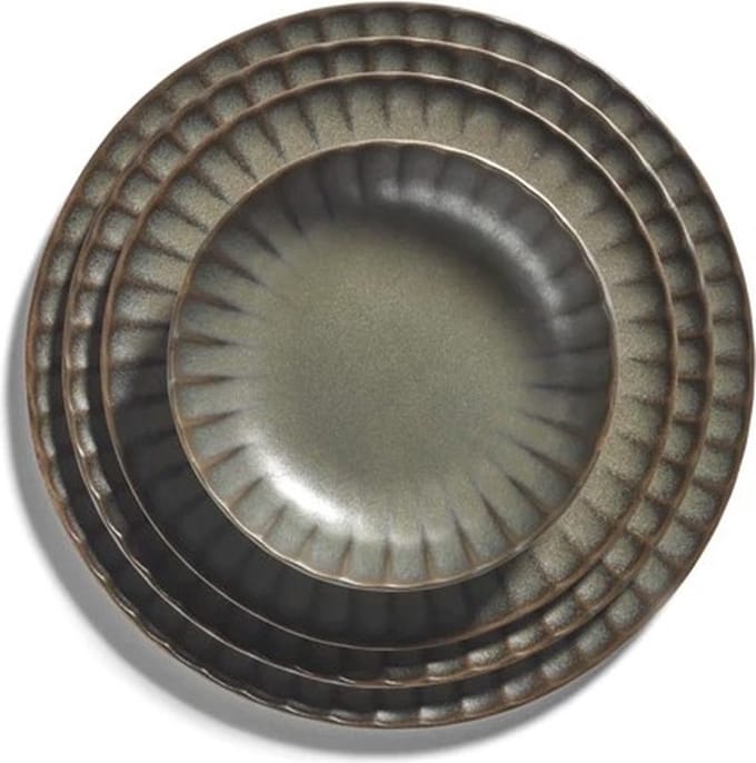 Serax Sergio Herman Inku diep bord / schaal D19cm groen