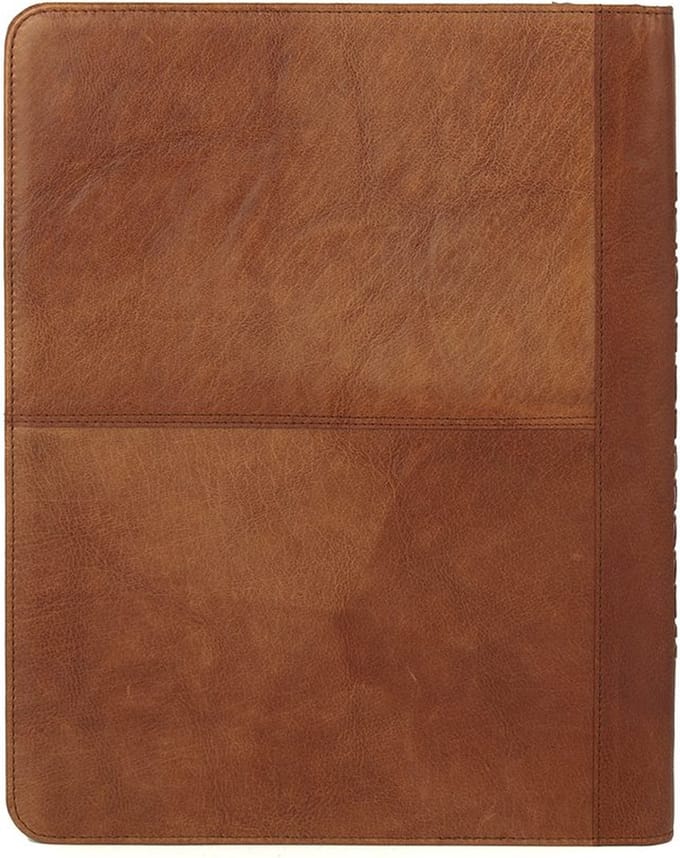 Leren Schrijfmap - 12 inch - Boston - Brandy Cognac