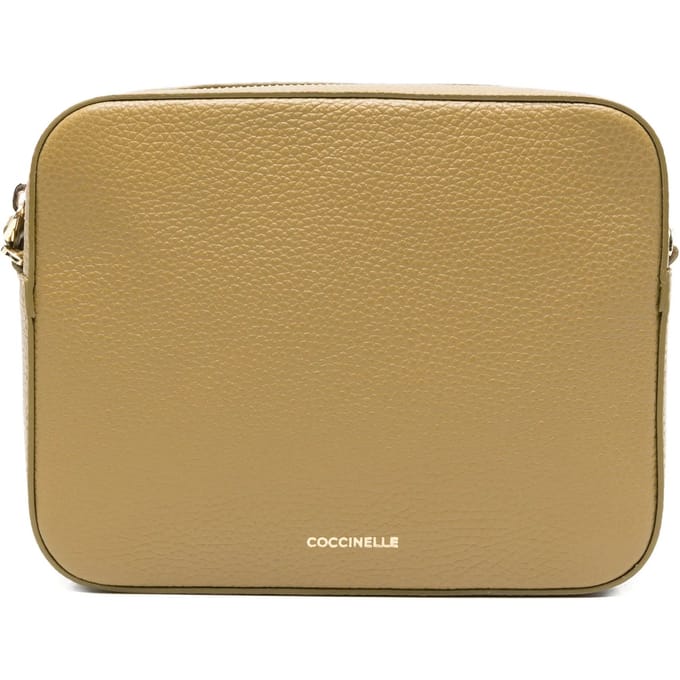 COCCINELLE Leren schoudertas Tebe Crossover Bag Seagrass kaki
