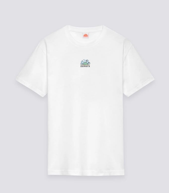 Sundek M769tej78ji T-shirt Met Korte Mouwen Wit L Man