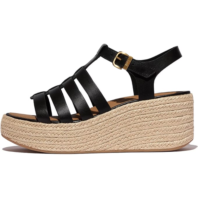 FITFLOP Jf5 Sandalen - Met Sleehak - Dames - Zwart - Maat 38