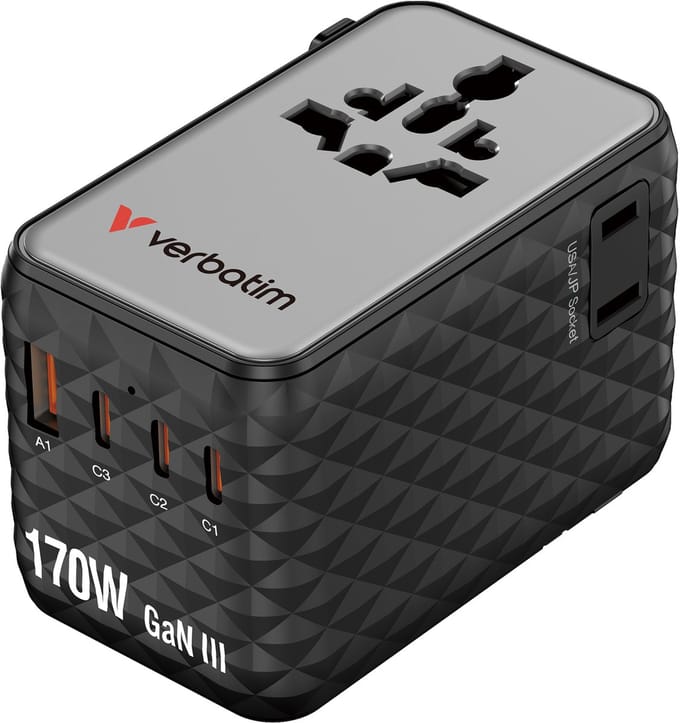 Verbatim Adapter Eu Vk Vs Voor Magsafe 2Xusb-A 3Xusb-C 170W Pd Snel