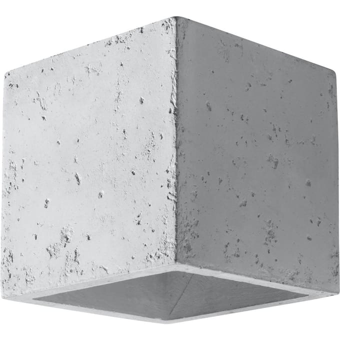 Sollux Lighting Wandlamp Quad - G9 - grijs - concreet - 10x10x12cm