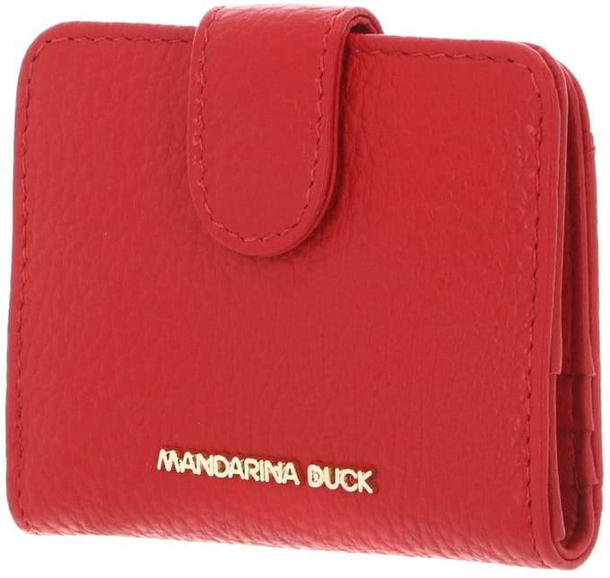 MANDARINA DUCK Leren kaarthoes Mellow Leather Card Case Diva rood