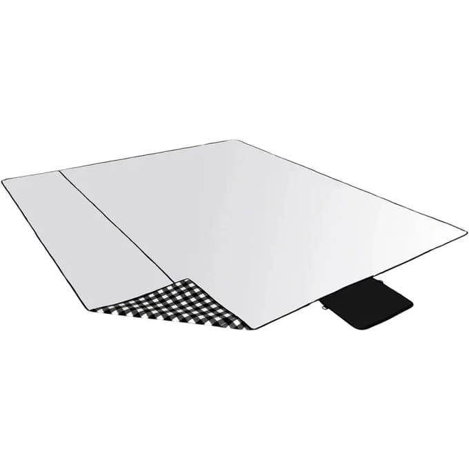 NILS CAMP NC2310 - Picknickkleed - 300x200 cm - Biało-Zwart