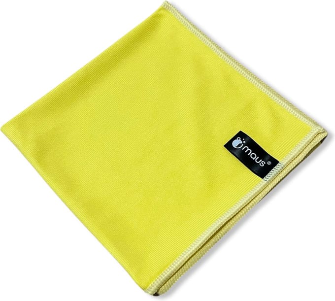 Maus microvezel doeken 10 stuks - RVS doeken geel 40x40cm