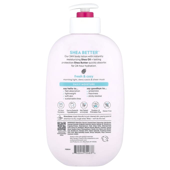 Shea Better™ 24H Hydraterende Bodylotion, Fresh & Cozy, 473 ml(16 fl oz) pink