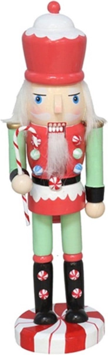 Gerimport Notenkraker decoratie figuur/beeld - 8 x 6 x 25 cm - gekleurd - kunststof