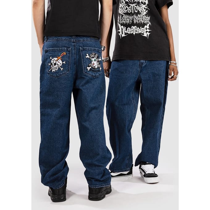 Blue Tomato Skull X Girl Jeans blauw