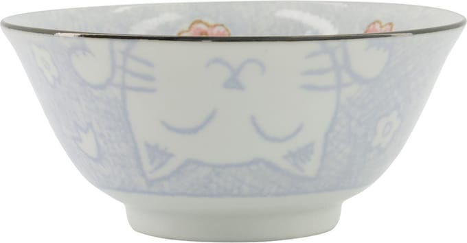 Tokyo Design Studio - Blauwe Kom - Kawaii Cat - 15.3 x 3cm 500ml