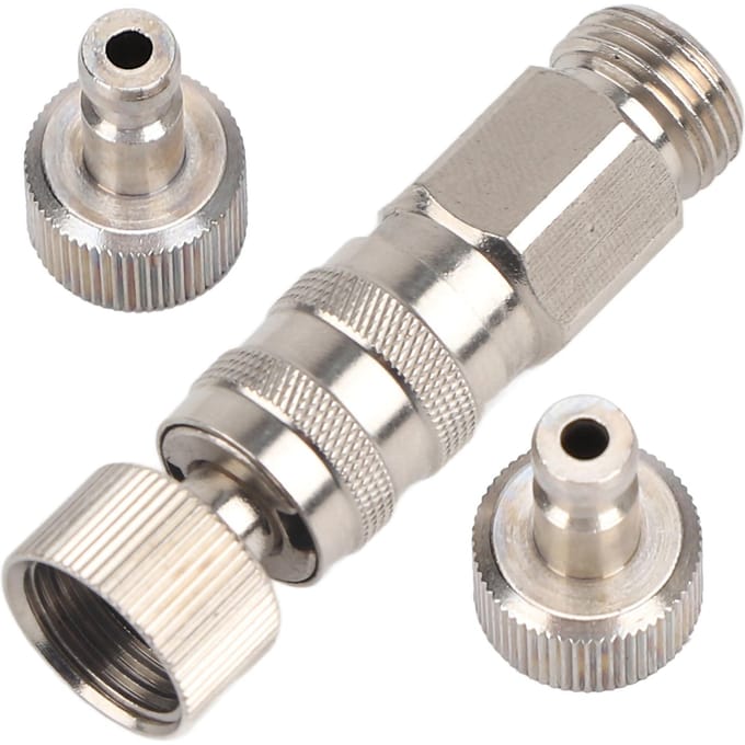 Messing Airbrush Koppeling Snelkoppeling Ontkoppelingsfitting Koppeling Adapter Professionele Accessoires gray