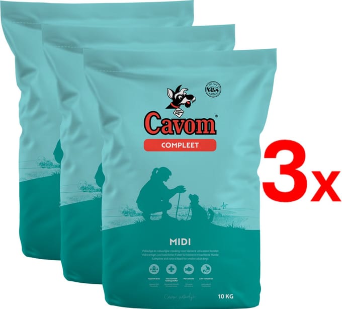 Cavom compleet Midi - geperste brokken - 3x 10 kg