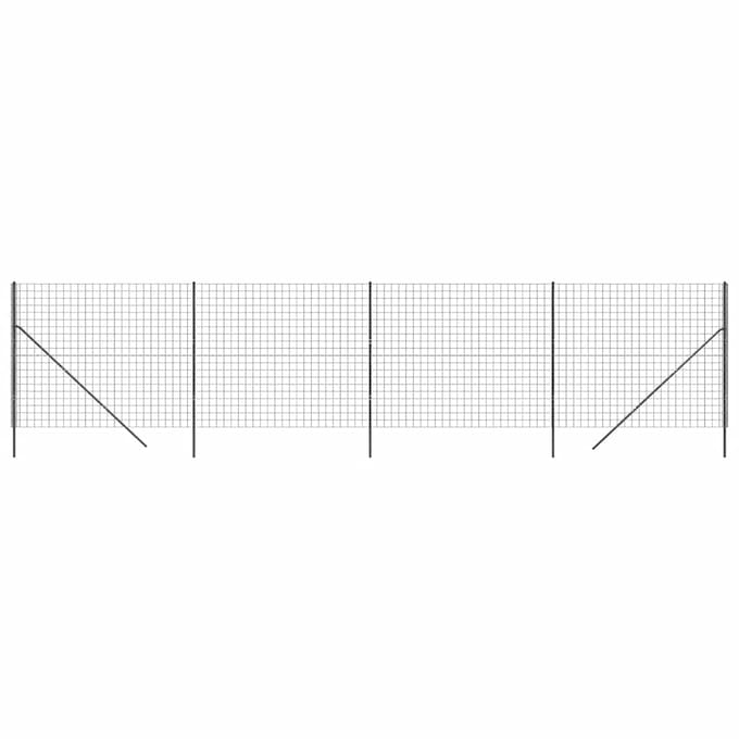 vidaXL - Draadgaashek - 2,2x10 - m - gegalvaniseerd - staal - antracietkleurig