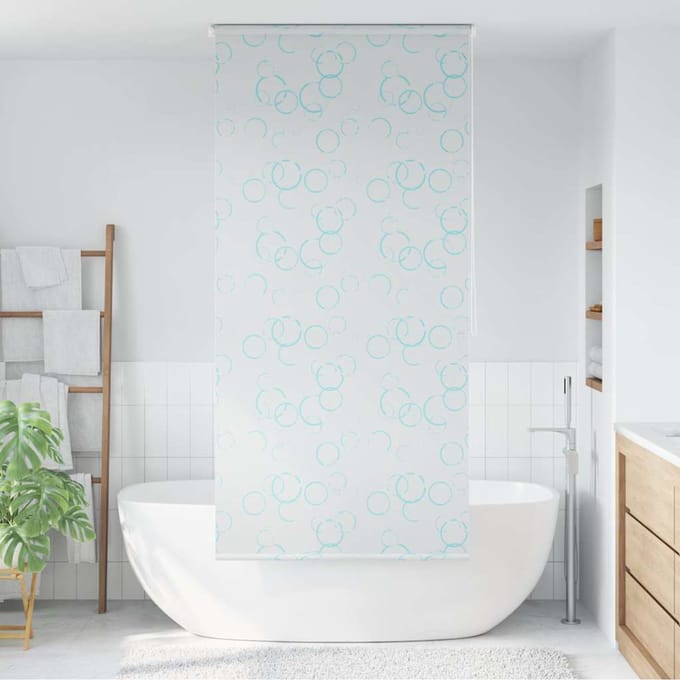 vidaXL - Rolgordijn - voor - douche - 80x240 - cm - bubbel