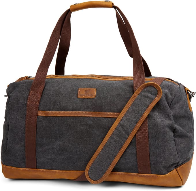 Salt & Hide - Heren - Grijs Canvas Duffeltas
