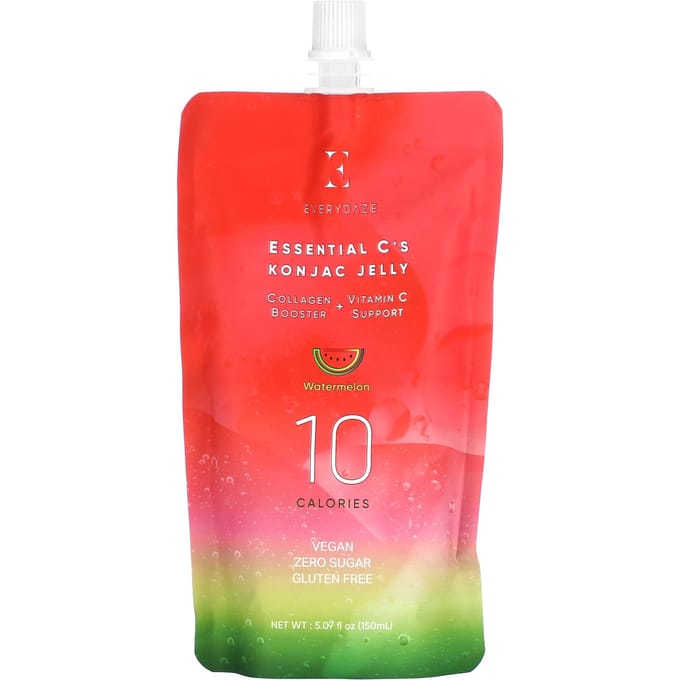 Everydaze, Gelée Konjac Essential C, Saveur Pastèque, 5,07 fl oz (150 ml)