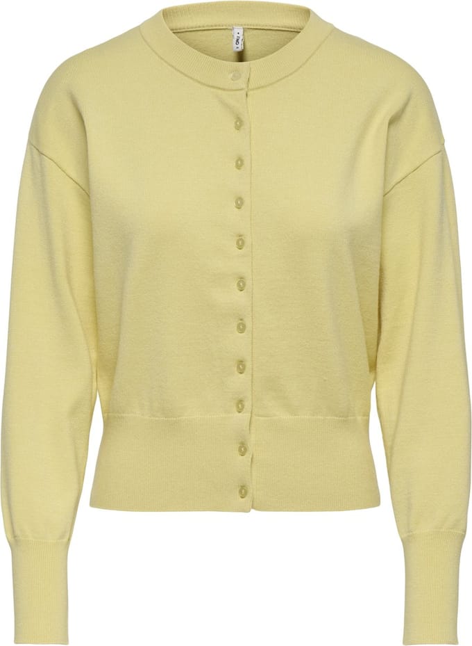 Only Vest Onlmio Ls O-neck Button Cardiga Knt 15377295 Double Cream/dtm Button Dames Maat - M