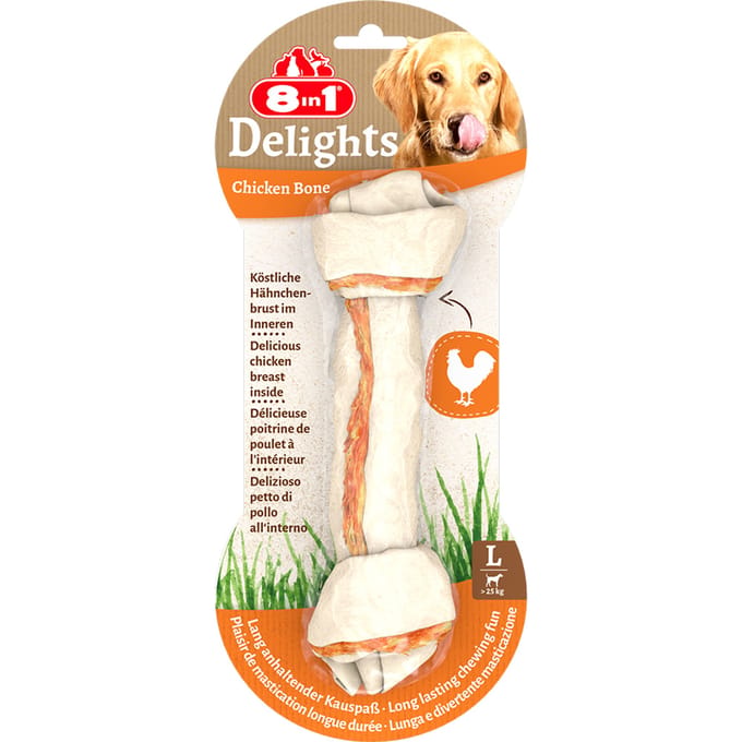 85g (1 Stuk) L Delights Kauwbotten 8in1 Hondensnacks