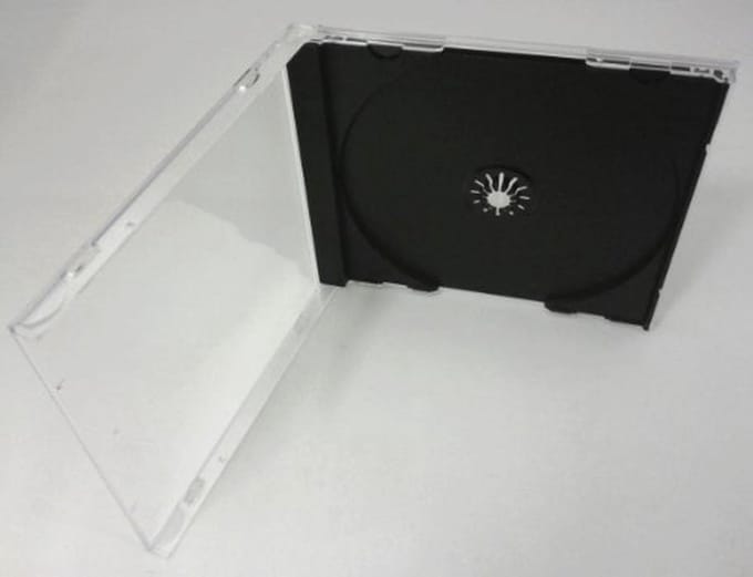 Dubbele CD/DVD Koffer Zwart met Smart Tray - Opslagoplossing voor 2 CDs
