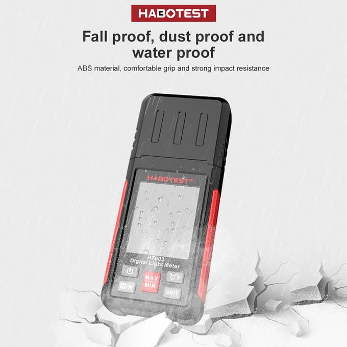 HABOTEST HT603 Digitale Luxmeter Lichtmeter 200.000 Lux Digitale verlichtingsmeter met LCD