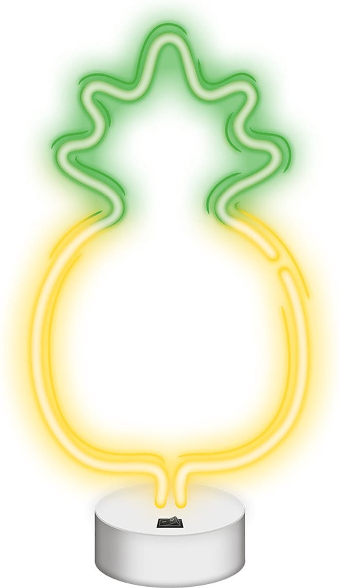 Forever Light Neon LED on a stand PINEAPPLE yellow green NNE05 Lichtdecoratie figuur