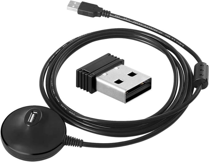 USB Dongle Adapter - Ant+ Ontvanger - Data Overzetten - Compact Ontwerp - 2 Meter Kabel - Zwart