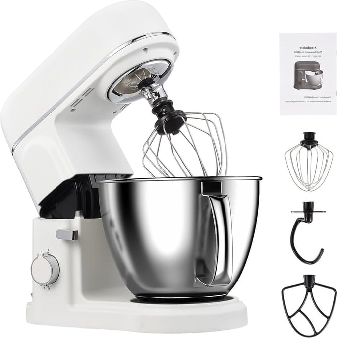 Keukenmachine - Mixer Robot - Bakken en Koken - 10 Snelheden - 5 Liter Kom - Wit