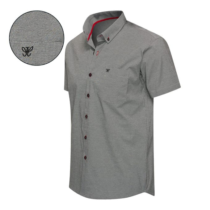 Cappuccino Italia - Heren Overhemden Bronte Stretch - Zwart - Maat M