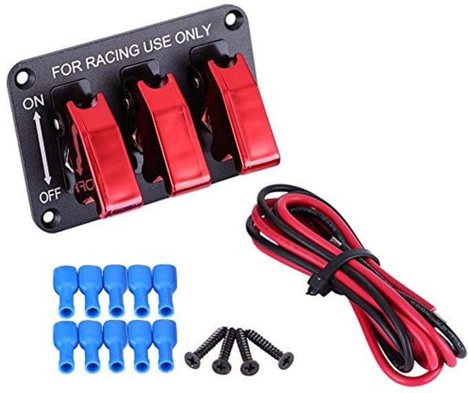 Toggle Switch Paneel voor Racewagens - 12V 3 Groep Schakelaar