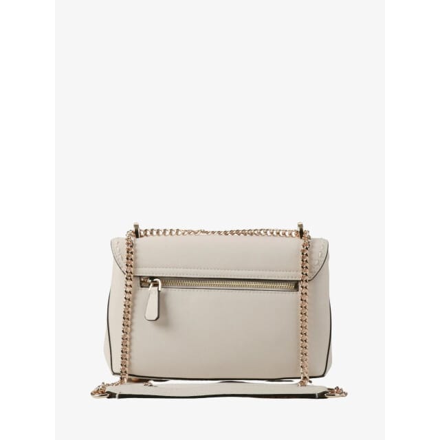 GUESS Schoudertas Nastra Convertible Xbody Flap Bag Cream White Crème