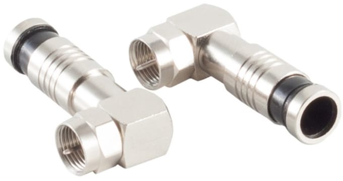 Compressie F-connector voor 7 mm kabel / haaks