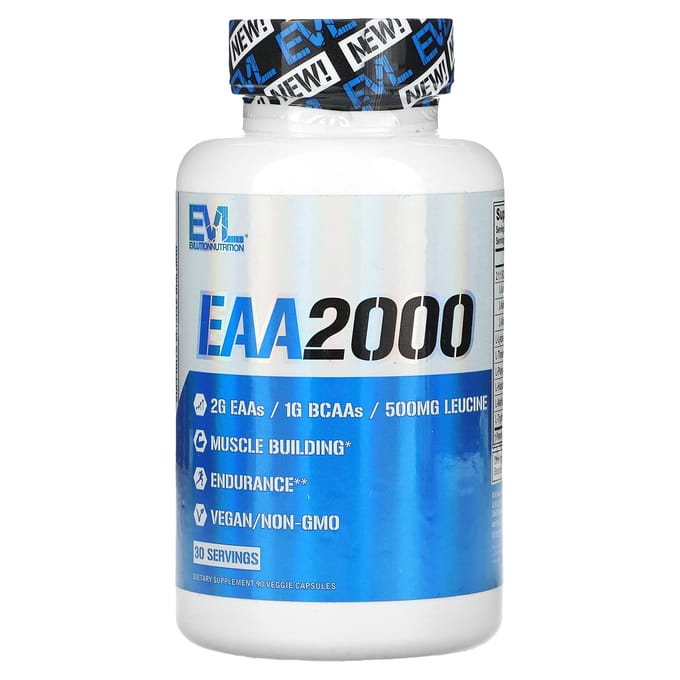 EVLution Nutrition, EAA2000, 90 Capsules Végétales