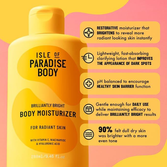 Isle of Paradise Exclusive Brilliantly Bright Lichaamsmoisturizer 250 ml