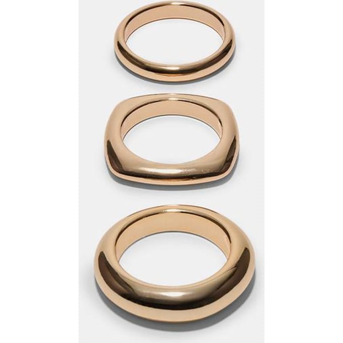 Stradivarius Set van 3 stevige armbanden  Goud OS