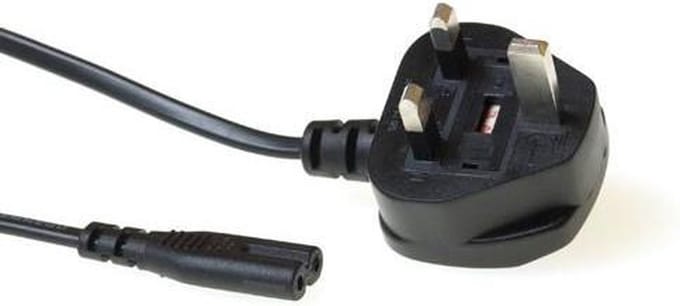ACT Netsnoer UK connector - C7 zwart 1,8 m AK5070