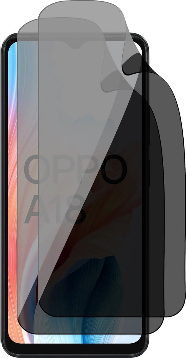 Privacy Screenprotector geschikt voor Oppo A18 - 2x FlexGuard Screen Protector