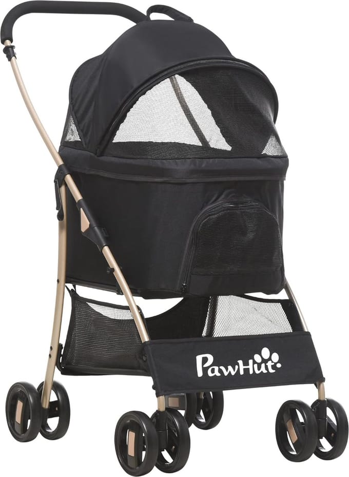 Hondenbuggy 2-in-1 | Opvouwbare Draagwagen voor Honden