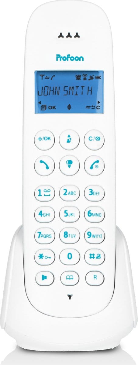 Profoon PDX300BW - DECT telefoon met 1 handset - Blauw